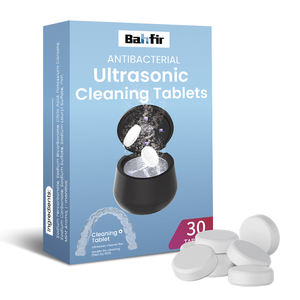 Utilisation du double effet de nettoyage en profondeur par ultrasons dans l'élimination des taches Solution de nettoyage de retenue combinée Comprimés de nettoyage ultrasonique pour prothèses dentaires - Product Image 2