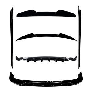 Jupe latérale Porsche Taycan Noir Piano Texture Fibre de Carbone ABS Gauche 2019 AT Transmission Automatique - Product Image 3