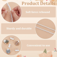 SXLH Vente en gros, excellente qualité, garniture à boucle boutonnée blanche nude pour robe de mariée, robe de soirée, corset