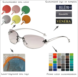 2025 Vintage <strong>Star</strong> Sun <strong>Glasses</strong> High Quality Futuristic Y2K Punk Rimless Sunglasses for Women Men Retro 2000's Sunglasses - Product Image 3