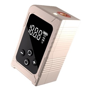 Mini pompe à air électrique portable pour vélo, vélo électrique, moto, gonfleur de pneus sans fil avec affichage numérique, en plastique gris - Product Image 1
