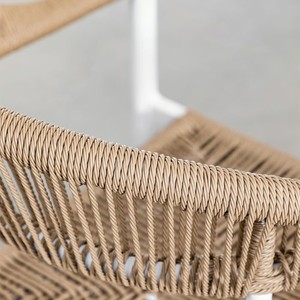 Mobilier d'<span class=keywords><strong>extérieur</strong></span> de loisirs nordiques Bistro Restaurant Home Bar Tressage Corde <span class=keywords><strong>Chaise</strong></span> de salle à manger pour jardin - Product Image 5
