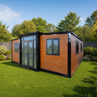 Maison pliante préfabriquée 20 pieds x 40 pieds, Villa mobile préfabriquée 40 pieds, Maison conteneur extensible 2, 3, 4, 5 pièces