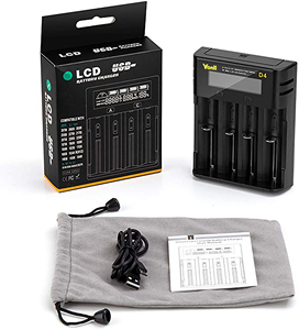 เครื่องชาร์จอัจฉริยะ18650 26650แบตเตอรี่21700แอลซีดีหน้าจอแสดงผล USB <span class=keywords><strong>4</strong></span>ช่องชาร์จได้เร็ว AA AAA - Product Image 6