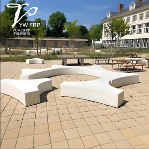 Banco de ocio de fibra de vidrio en forma de Y duradero Parques al aire libre Escuelas <span class=keywords><strong>Plazas</strong></span> comerciales Bancos de centro comercial de entrada de estilo moderno Sala de estar - Product Image 3