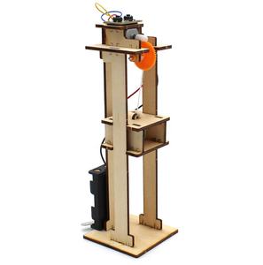 Elevador de Escalera Manual para Experimentos Científicos de Estudiantes de <span class=keywords><strong>Primaria</strong></span> y Secundaria, Tecnología de Ensamblaje Eléctrico, Pequeño Kit Educativo de Bricolaje de Madera - Product Image 1