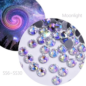 Strass thermocollants Oleeya effet lune scintillante, en verre et cristal, pour robe de mariée - Vente chaude - Product Image 4