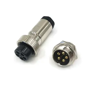 CONNECTOR การบินปลั๊ก GX20 2 3 4 5 6 7 8 PIN ชายและหญิง 20 มมวงกลมสายเชื่อมต่อ