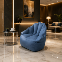 Fauteuil pouf de luxe en forme de coquille Saint-Jacques