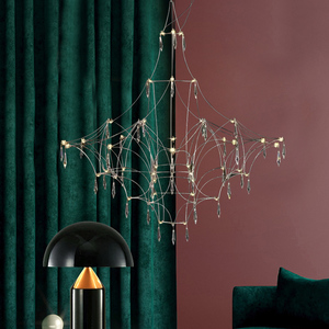 Plafonnier LED suspendu en cristal, style italien, luminaire de plafond de luxe, nouveau modèle - Product Image 5
