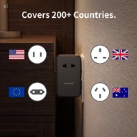 Adaptateur de voyage universel ultra-mince USB-C 12W PD à charge rapide pour Royaume-Uni, UE, États-Unis, Australie – Idéal pour les trajets quotidiens