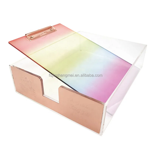 Rõ ràng <span class=keywords><strong>Acrylic</strong></span> Rose Gold Máy tính để bàn Khay giấy thời trang 5mm dày Tạp Chí Lưu trữ giỏ nộp hồ sơ sản phẩm - Product Image 1