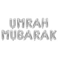 Fournitures islamiques musulmanes Hajj Mubarak Omra Ballons en aluminium décoration islamique musulmane Ballons pour Eid Hajj et Omra Décoration