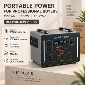 Station d'alimentation portable 1000W 1500Wh avec batterie LiFePO4, station d'alimentation extérieure AC 220V de haute qualité pour la vente en gros - Product Image 1