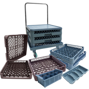 GREY PLASTIC CUTLERY HOLDER RACK INSERT SECTION COMPARTMENT BASKET