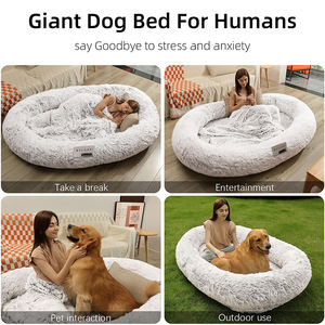 Venta al por mayor cama de perro humana personalizada 70,9 "* 43,3" * 11,8 "ortopédica calmante espuma viscoelástica grande <span class=keywords><strong>Xxl</strong></span> cama de perro humano para personas adultos - Product Image 5