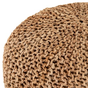Top Selling Natural Jute Braided Pouf Ottoman Round <b>Floor</b> Cushion <b>Seating</b> Stool for Living Room Home Decor Available For Sale - Product Image 5