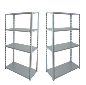 Étagère de rangement métallique sans boulons pour <span class=keywords><strong>garage</strong></span>, de moyenne capacité, 4 niveaux, avec protection contre la corrosion - Product Image 1