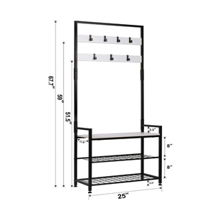 <span class=keywords><strong>ชั้น</strong></span>เก็บของไม้โถงต้นไม้ชั้นวางเสื้อโค้ทพร้อมแท่น<span class=keywords><strong>วาง</strong></span>รองเท้าโต๊ะโลหะที่ยังไม่เสร็จห้องนั่งเล่นเฟอร์นิเจอร์โดดเด่น - Product Image 2