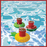 Vente en gros de canette de bière flottante gonflable en PVC Porte-gobelet Jouets de piscine de bain pour la plage Sous-verres de bar Piscine