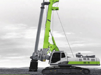 Foreuse rotative sur chenilles ZR160 de 160 kNm pour pieux de construction, 56 m, diamètre 1,5 m, pour projets de fondations et de pieux au Monténégro