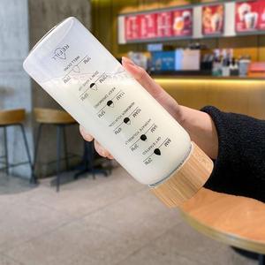 <span class=keywords><strong>Bottiglia</strong></span> d'acqua in vetro trasparente personalizzata con segnatempo <span class=keywords><strong>e</strong></span> filtri in acciaio inossidabile <span class=keywords><strong>bicchieri</strong></span> con coperchio in bambù - Product Image 6