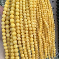 Perles rondes en jade Dong Ling naturel rouge et vert mélangé, en vrac, pour la fabrication de bijoux, bracelets et colliers DIY, vente en gros
