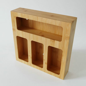 Bamboo food <b>storage</b> bag organizer, <b>kitchen</b> drawer organizer, multi-functional <b>storage</b> and sorting <b>box</b>, drawer type - Product Image 2