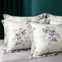Parures de lit brodées en microfibre, taies d'oreiller, couvre-lits, ensembles de literie de luxe, draps de lit en tissu pour hôtel (stock restant)