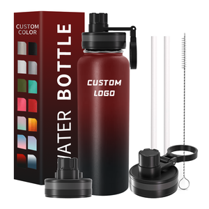 Bán buôn công suất lớn chai nước bằng thép không gỉ Miệng rộng đôi tường thép không gỉ chai nước thể thao với biểu tượng tùy chỉnh - Product Image 2