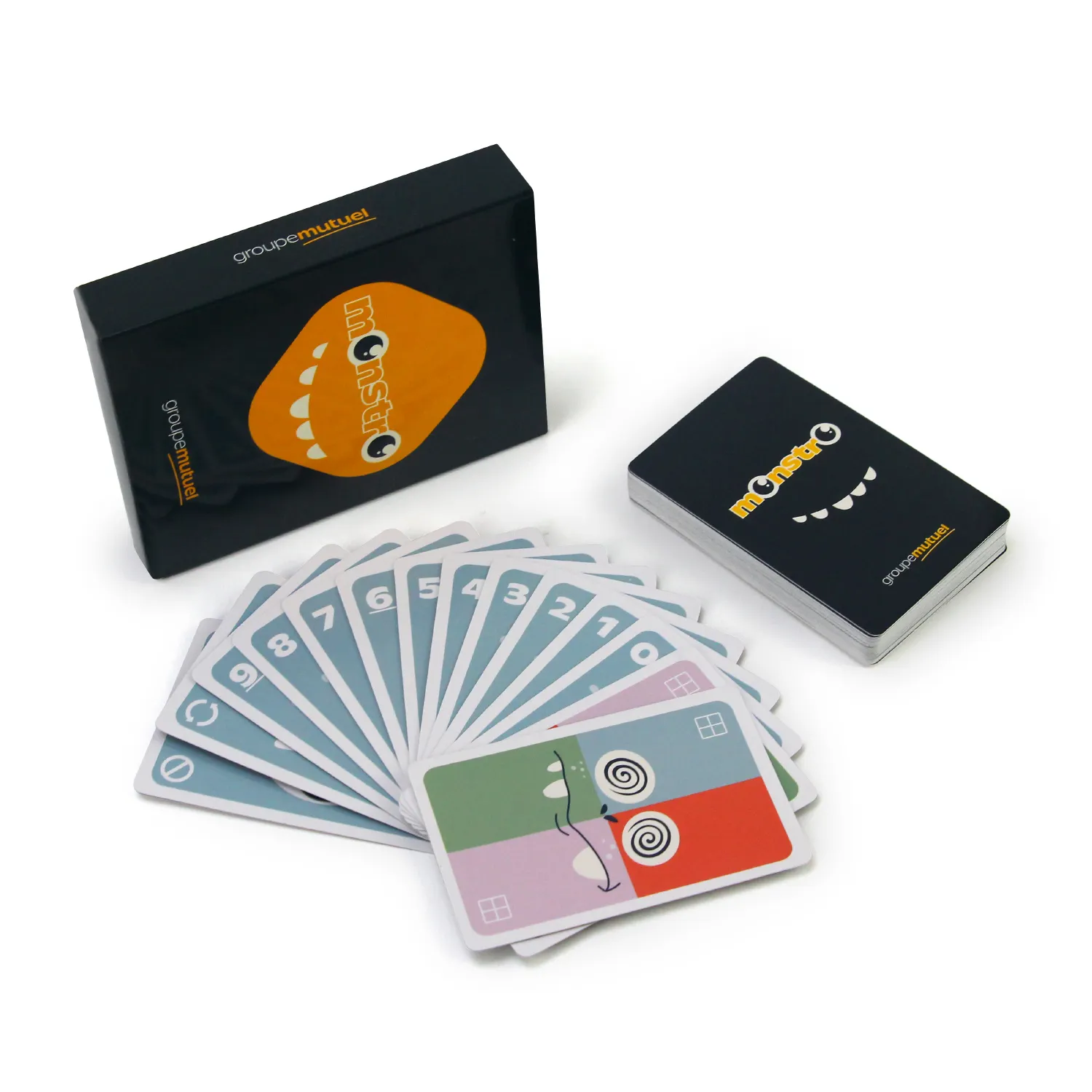 ブランドを印刷する40枚のカードリネン仕上げフィッシングカードゲームセット
