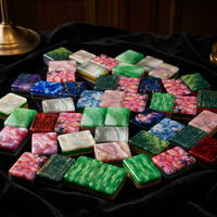 Tuiles de Mahjong Américaines Modernes Personnalisées en Acrylique de Luxe, Durables et Écologiques, pour Diverses Couleurs et Styles, Divertissement Portable