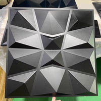 Panneau de plafond de 50*50cm pour hôtel, maison, panneau mural géométrique en plastique imperméable à l'eau