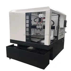 Giá thấp 2 trục chính 7090 CNC khắc và máy phay cho huy hiệu đồng xu khuôn kim loại đánh dấu