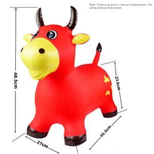 बच्चों के चुकशुदा माउंट फुलाने वाले बैल की सवारी करने वाले बच्चों की चुगली से कूद रहे खिलौने - Product Image 5