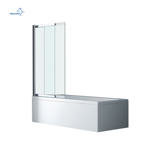 <span class=keywords><strong>Panel</strong></span> de <span class=keywords><strong>ducha</strong></span> corredizo plegable de vidrio transparente cromado para bañera - Product Image 1