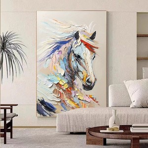Hand Painted Horse Oil Painting 120x80cm Impressionism Style Living Room <b>Wall</b> Art Decor No <b>Frame</b> - Product Image 2