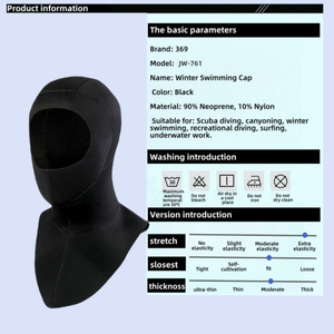 Casco <span class=keywords><strong>de</strong></span> <span class=keywords><strong>Buceo</strong></span> <span class=keywords><strong>de</strong></span> Neopreno JW-761, Gorro <span class=keywords><strong>de</strong></span> Natación <span class=keywords><strong>de</strong></span> 3 mm, Engrosamiento Invernal, Cálido, Capucha <span class=keywords><strong>de</strong></span> Snorkel <span class=keywords><strong>de</strong></span> un Solo Hombro, Portátil - Product Image 6