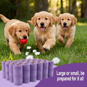 Pet Custom Eco-Friendly Simple Lavender Scent Biodegradable <b>Compostable</b> Degradable Dog Poop <b>Bags</b> - Product Image 4