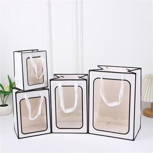 <span class=keywords><strong>Bolsa</strong></span> de Papel Kraft con Ventana Transparente, Bolsas de Papel de Lujo con su Propio Logotipo, Bolsas de Papel con su Propio Logotipo para Alimentos - Product Image 5