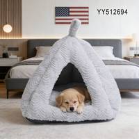 YANGYANGPET Kunstfell-Hundebett aus Kaninchenimitat, Komfortables Höhlenbett, Solides Modernes Luxus-Hundebett