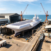 Réplique géante 1:1 de navire de transport amphibie gonflable de 260 m, navire maritime simulé détectable pour l'entraînement et les expositions commerciales