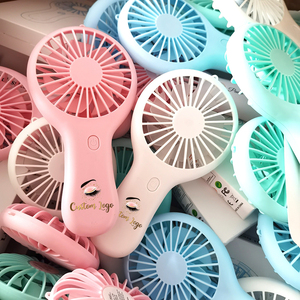 Nouveautés : Mini ventilateur portable rechargeable, personnalisable avec votre logo, pour table ou à main, idéal pour les extensions de cils - Product Image 2