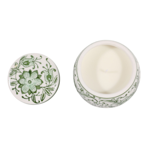 Candela profumata decorativa con coperchio, stile chinoiserie con decorazioni floreali a forma di vite, per soggiorno, camera da letto e bagno. - Product Image 6