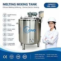 Machine à fondre le chocolat en acier inoxydable 200L 300L 500L, cuve de fusion, réservoir de mélange et de stockage, cuve de maintien au chaud pour chocolat