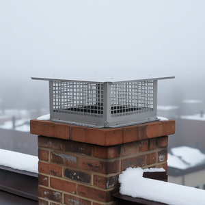 D0100H53LPJ Tapa de chimenea de 17 x 17 pulgadas, cubierta de malla de acero inoxidable 304 para conducto de humos, accesorios para chimenea, diseño minimalista independiente - Product Image 2