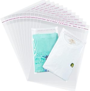Sacs en cellophane transparents imprimés avec logo personnalisé, refermables, auto-adhésifs, pour vêtements, fourrures, chaussettes thermoscellables - Product Image 1