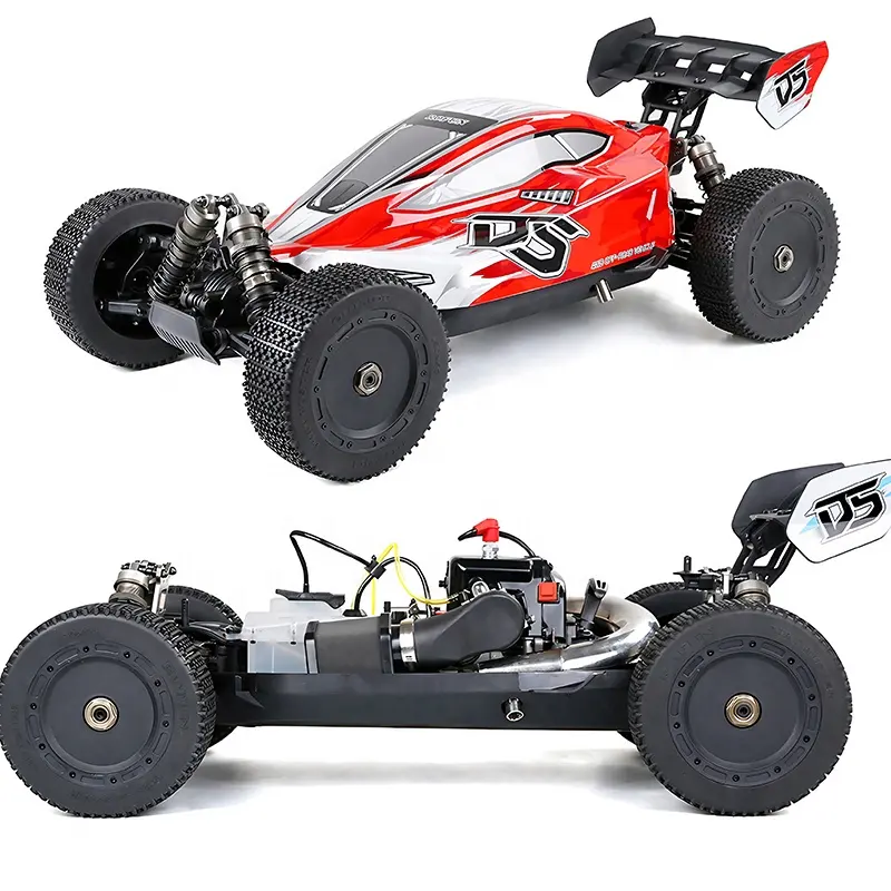 ROFUN D5 RTR 1 5 ölçekli benzin yakıt CNC Metal ağır 2.4G alüminyum radyo kontrol RC 4WD Nitro gaz araba 36CC hobi araç oyuncak