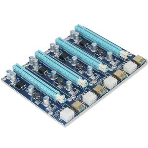 Hot Sales EUX104 PCIe Card 1 To 4 PCI Express 16X Riser Card PCI-E 1X Slot 4 PCIe External PCIe 1 To 4port USB 3.0 Adapter Card