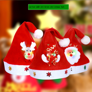 2024 unisexe velours fête de noël chapeau Logo personnalisé broderie bricolage père noël chapeau pour les Occasions festives - Product Image 6